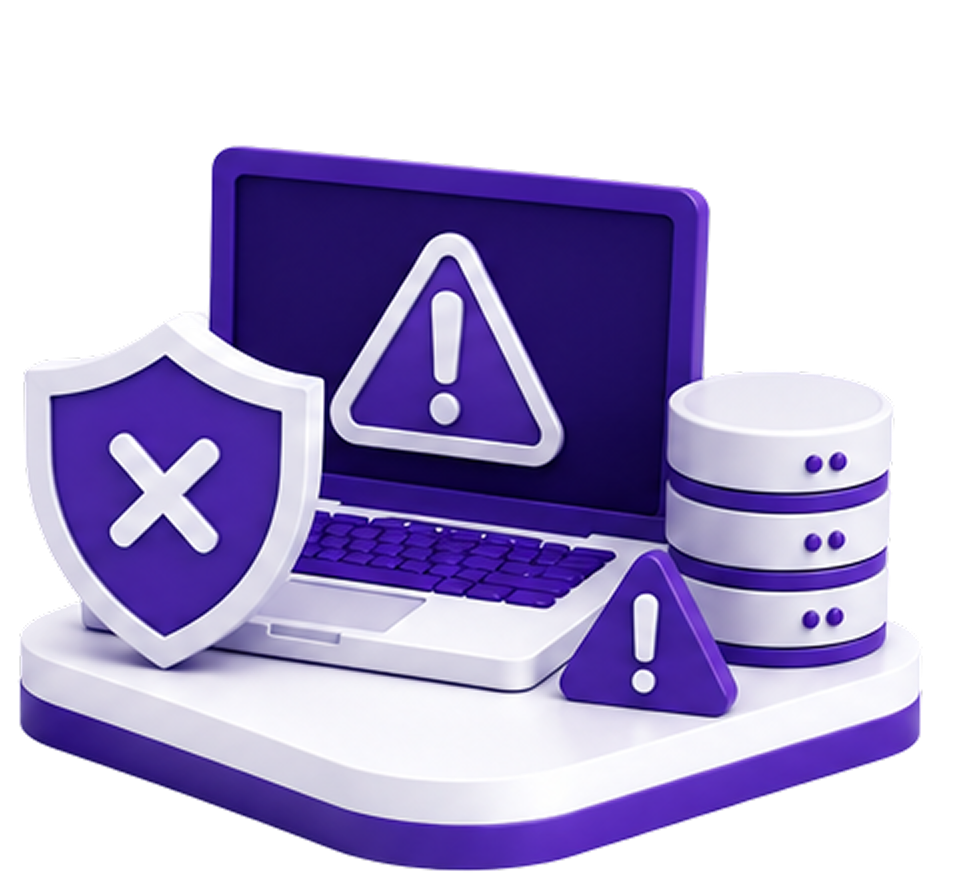 Reduced Risk of Data Breaches Network Audit Illustration