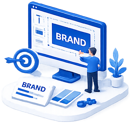 Establish a Strong Brand Identity - Logo and Style Guide Illustration